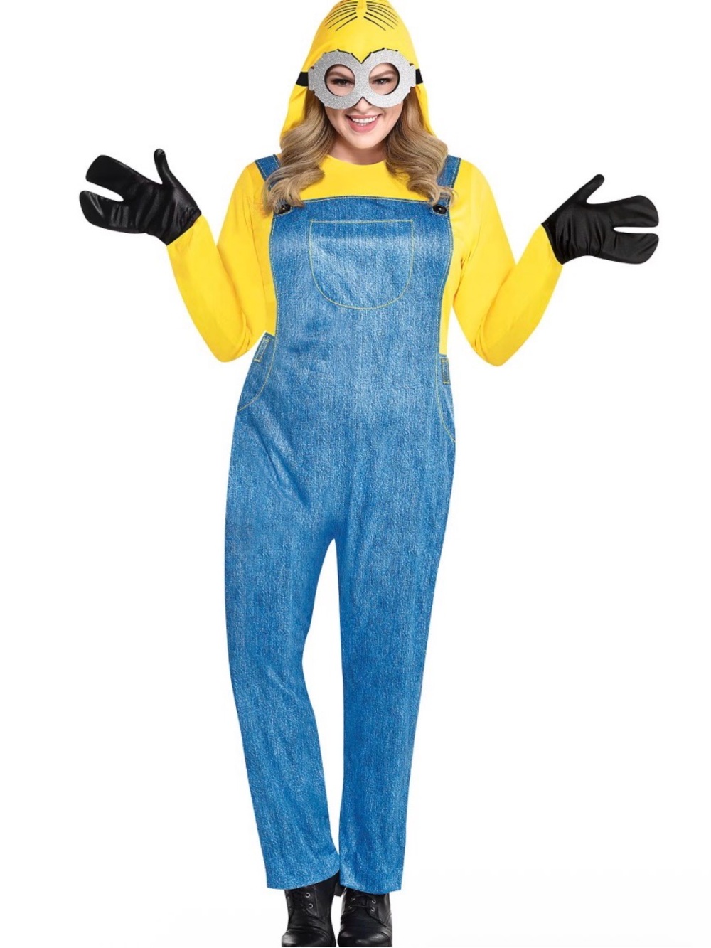 Woman's Adult Size 2XL 18-20 Minion Jumpsuit Costume NWT